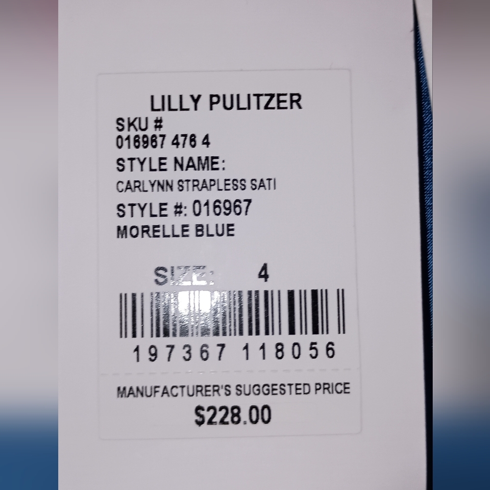 Lilly Pulitzer Carlynn Satin Strapless Gown Size 4 NWTS - Picture 10 of 14